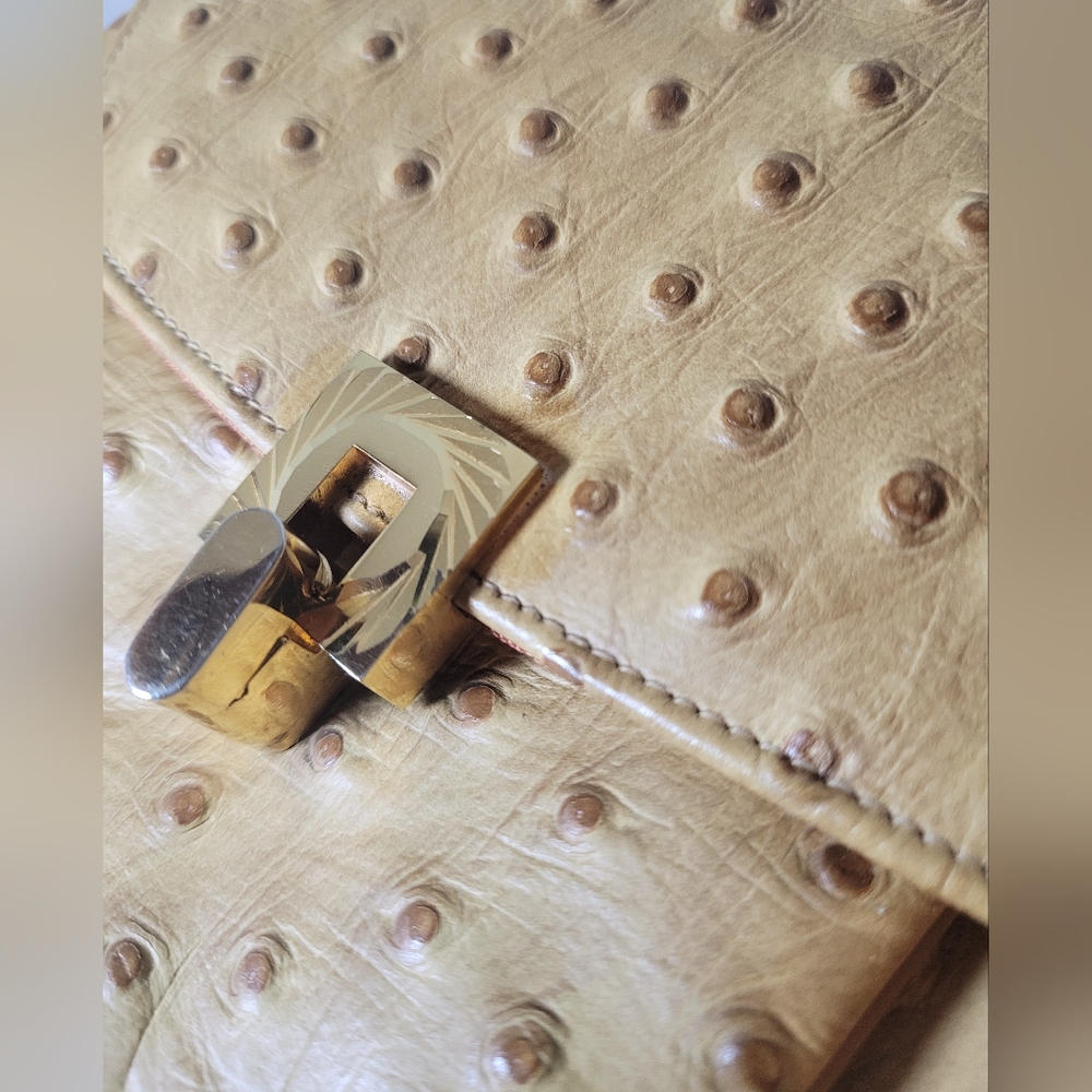 Vintage Viki Ostrich Leather Shoulder Bag - Picture 8 of 8